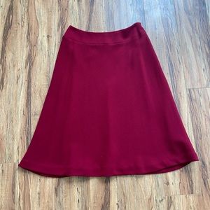 Talbots Red Midi Skirt Sz 4